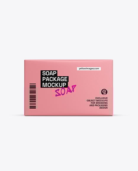Paper Soap Bar Mockup – Front View - Product package mockup