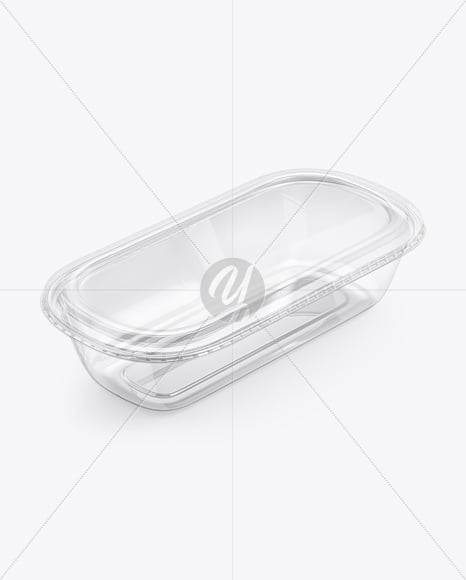 Clear Plastic Food Container Mockup