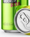 330ml Metallic Drink Can Mockup