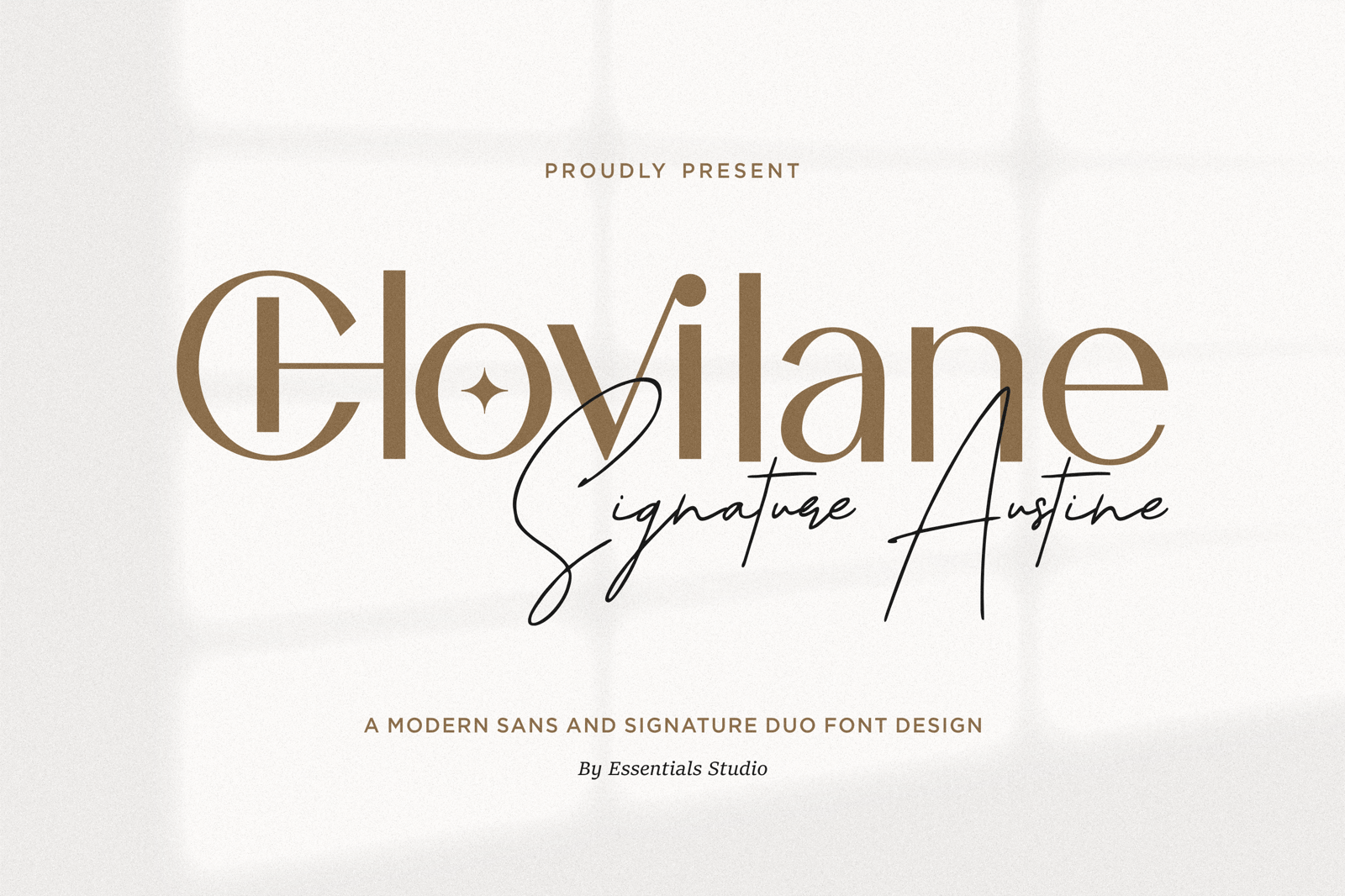 Chovilane Signature Austine - Duo Font, Sans and Signature Font