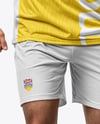 Man Wearing a Full Soccer Kit Mockup