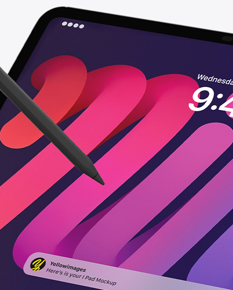 iPad Pro with Apple Pencil Mockup