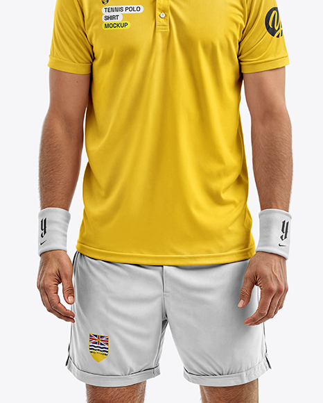 Bearded Man Wearing a Tennis Kit Mockup