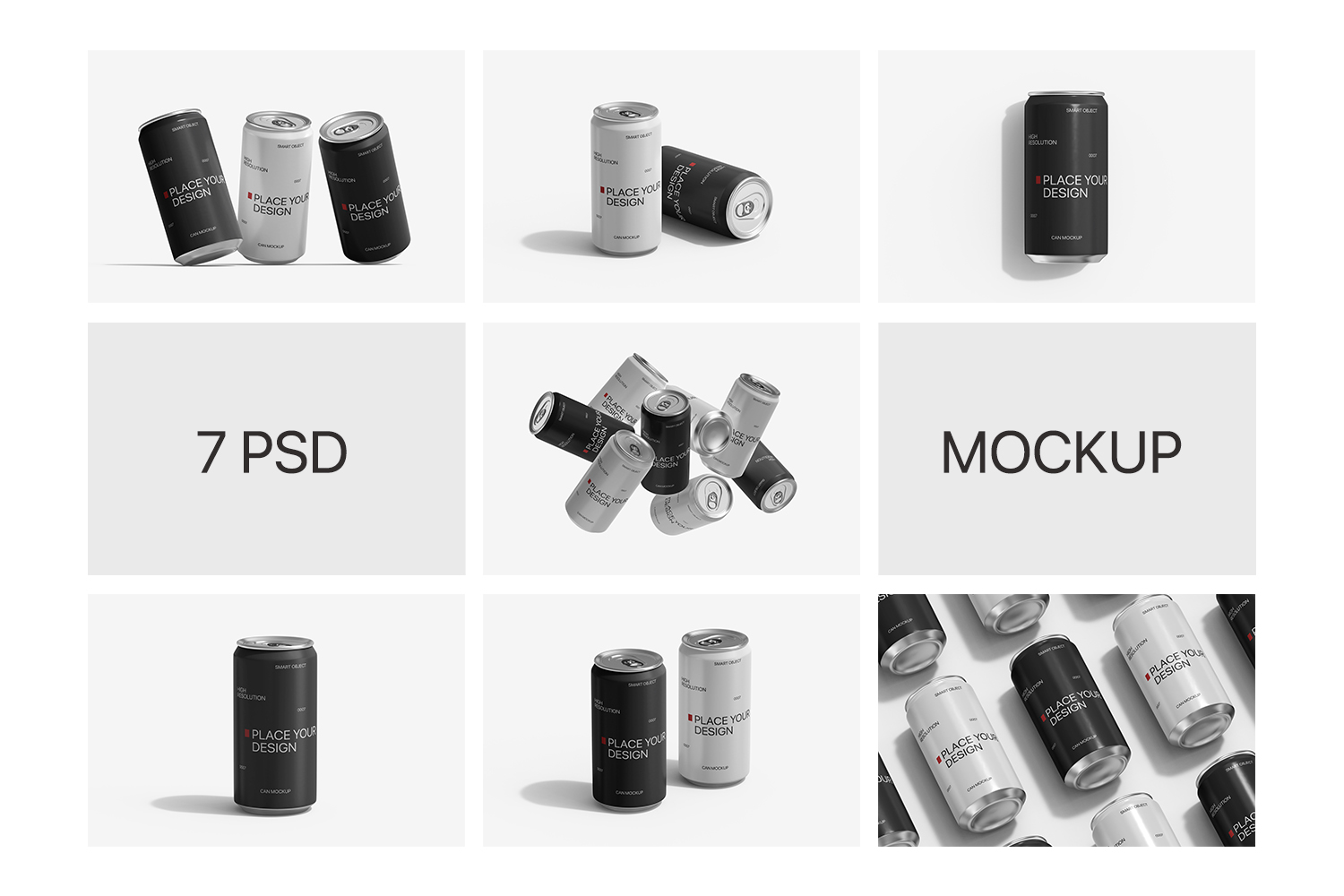 Soda Can Packaging Mockup