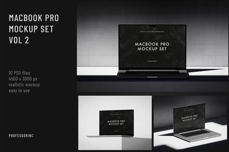 MacBook Pro Mockup Set - vol. 2 - Device Mockups