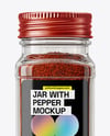 Glass Jar with Grounded Aleppo Pepper Mockup