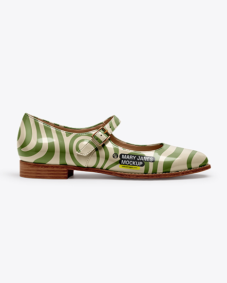 Single Mary Janes Shoe Mockup