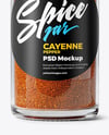 Spice Glass Jar with Cayenne Pepper Mockup