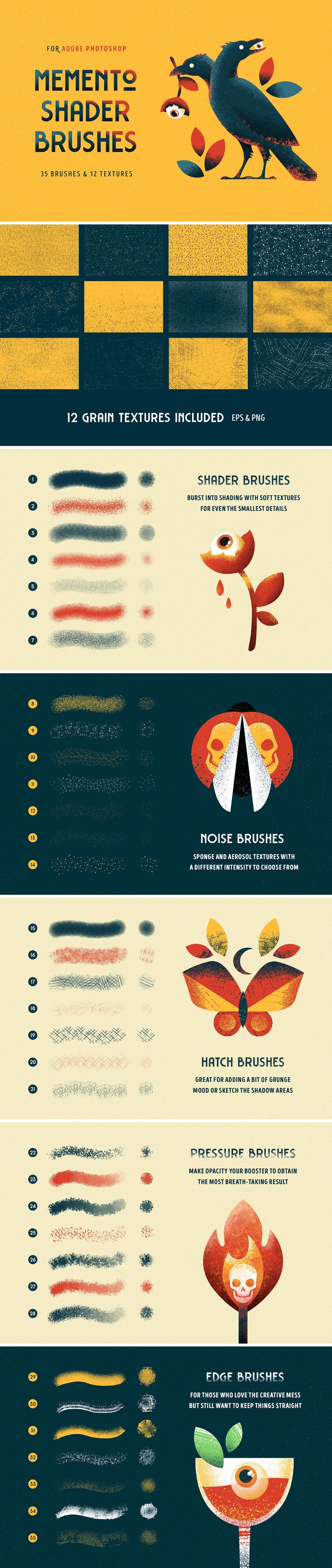 12-in-1 Photoshop Brushes Bundle