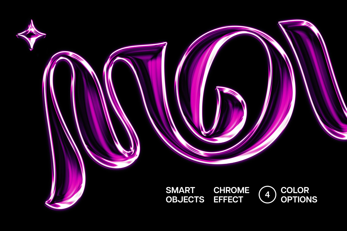 Candy Chrome Text &amp; Logo Effect