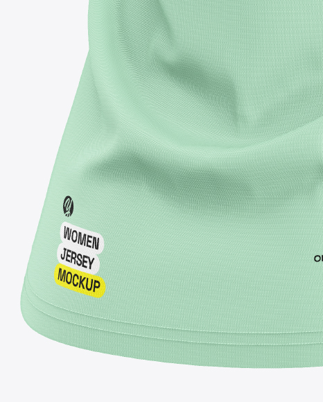Women's Jersey Mockup - Back Half Side View