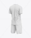 Soccer Kit Mockup - Back Half Side View