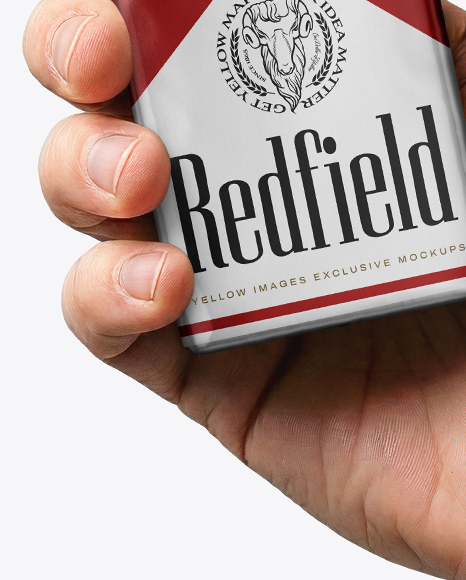 Soft Cigarette Pack in a Hand Mockup