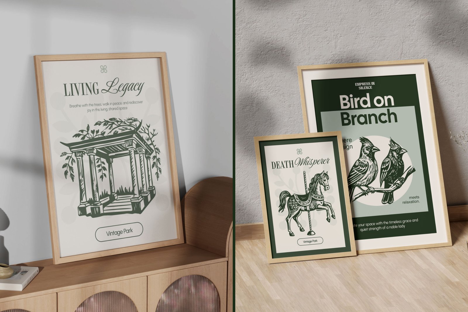 Vintage Park Illustration Set