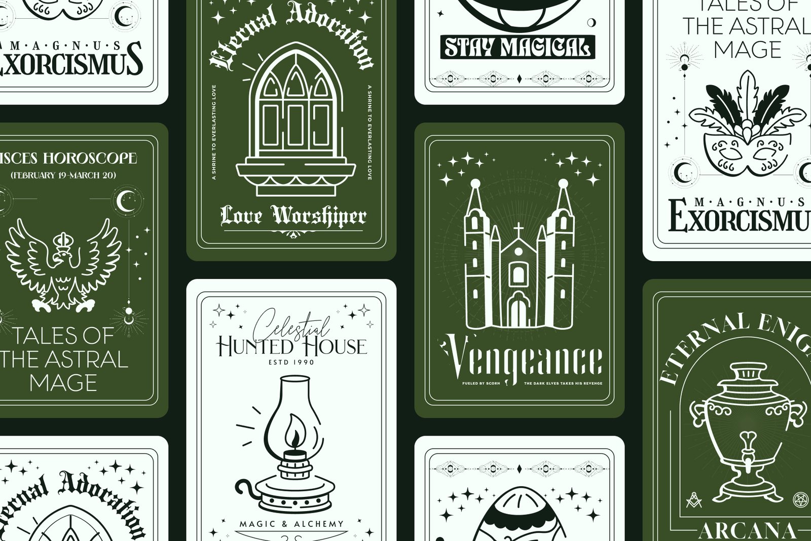 Russian Doodle Icon Set