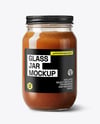 Glass Jar with Beef Bone Broth Mockup