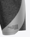 Heather Shorts Mockup - Back Half Side View