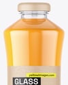 Glass Bottle with Orange Juice Mockup