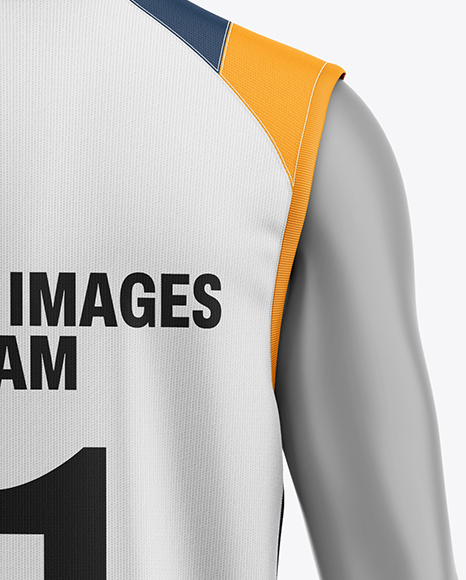Training Sleeveless Kit Mockup - Back View