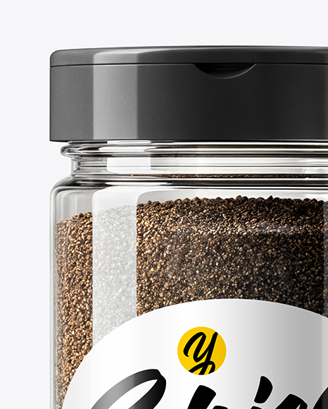 Spice Jar with Grounded Black Pepper Mockup