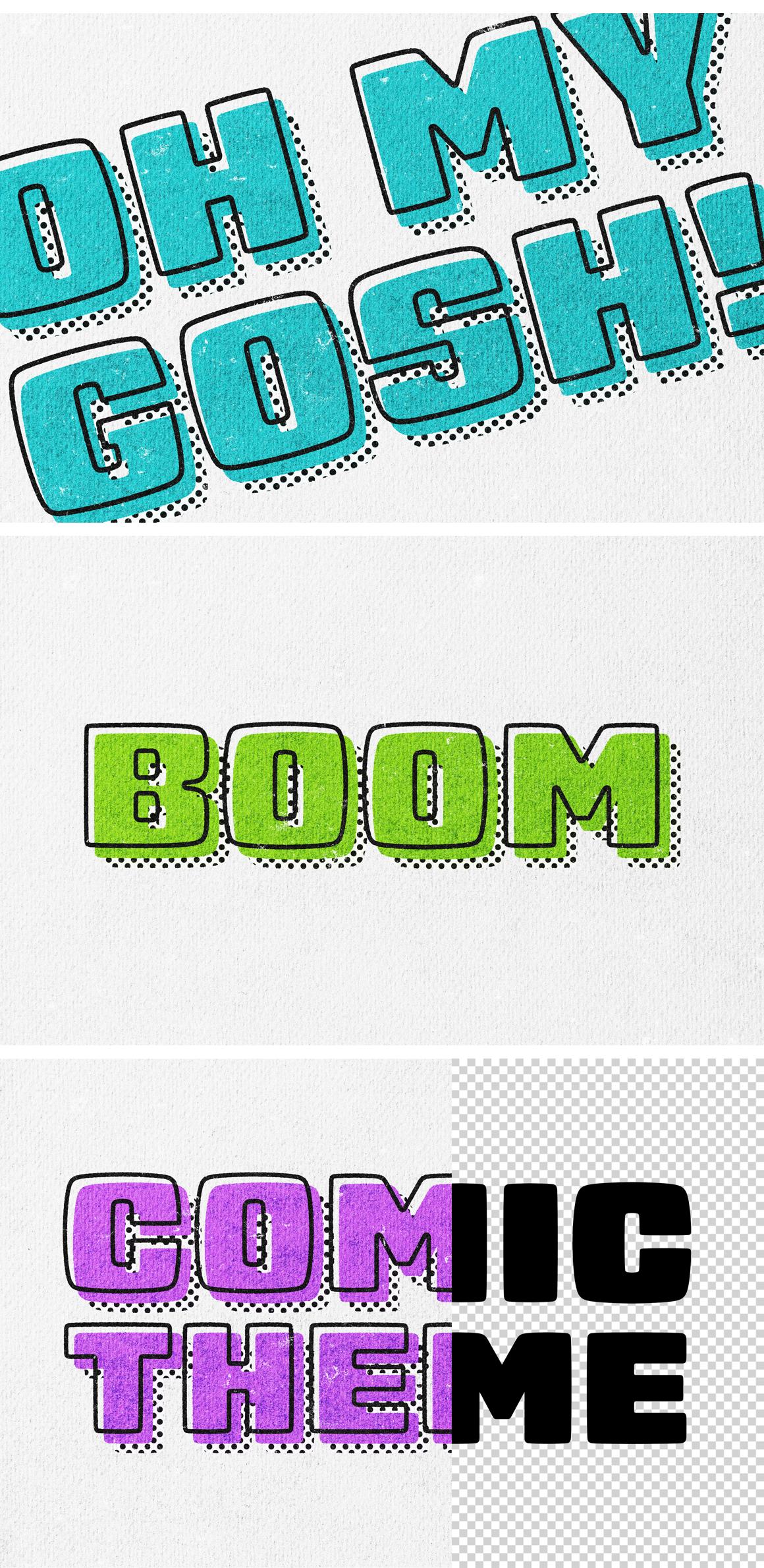 Retro Comic Print Text Effect