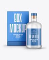 Gin Bottle with Box Mockup