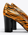 Pair of Block Heel Pumps Mockup