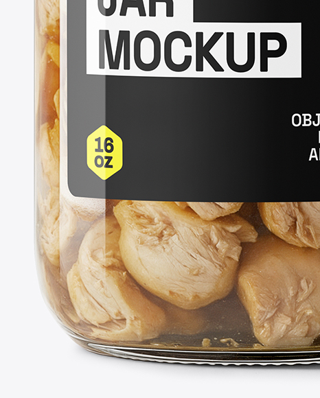Canned Chicken Jar Mockup