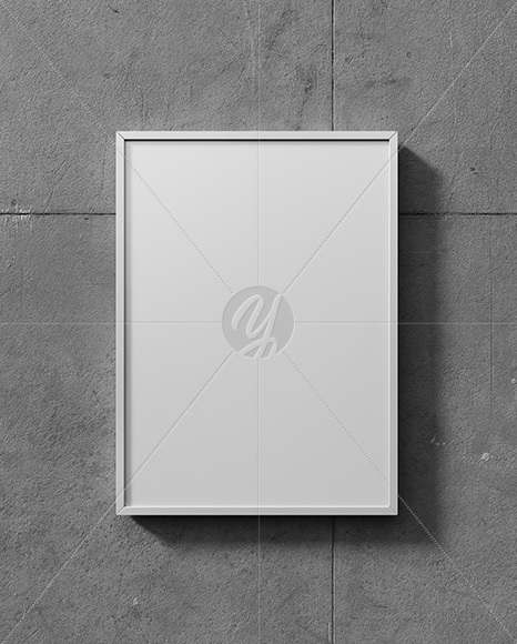 Framed Poster on a Wall Mockup