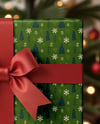 Gift Box with Christmas Tree on Background Mockup