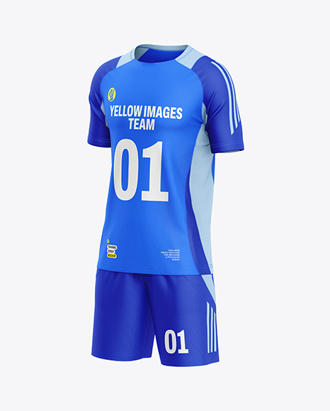Training Short Sleeve Kit Mockup - Half Side View