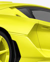 Sport Car Mockup - Back Half Side View