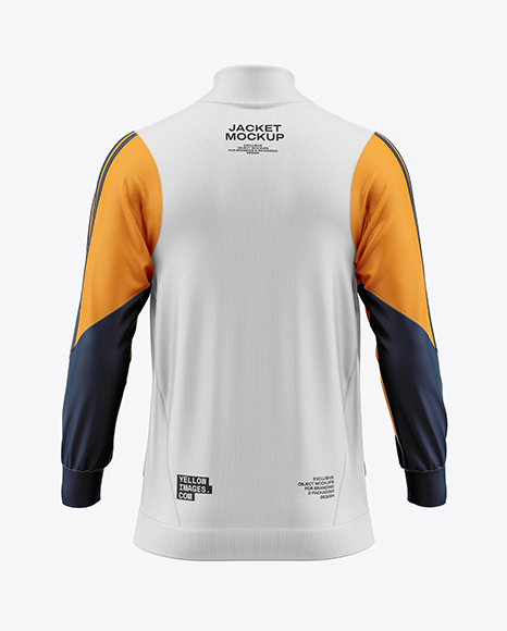 Long Sleeve Training Jacket Mockup - Back View