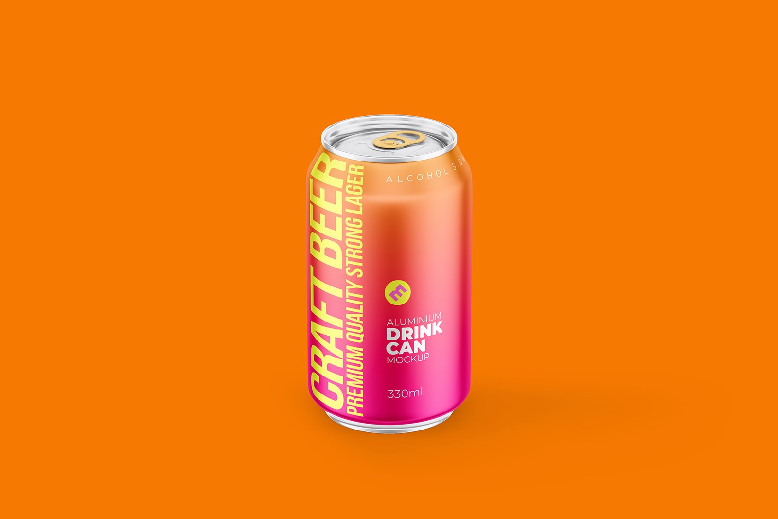 Classic 330ml Aluminium Can Mockup