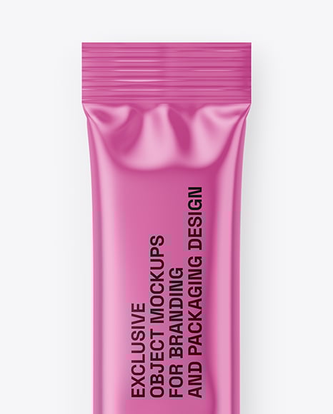 Glossy Stick Sachet Mockup