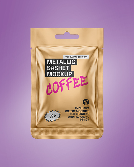 Metallic Sachet Mockup