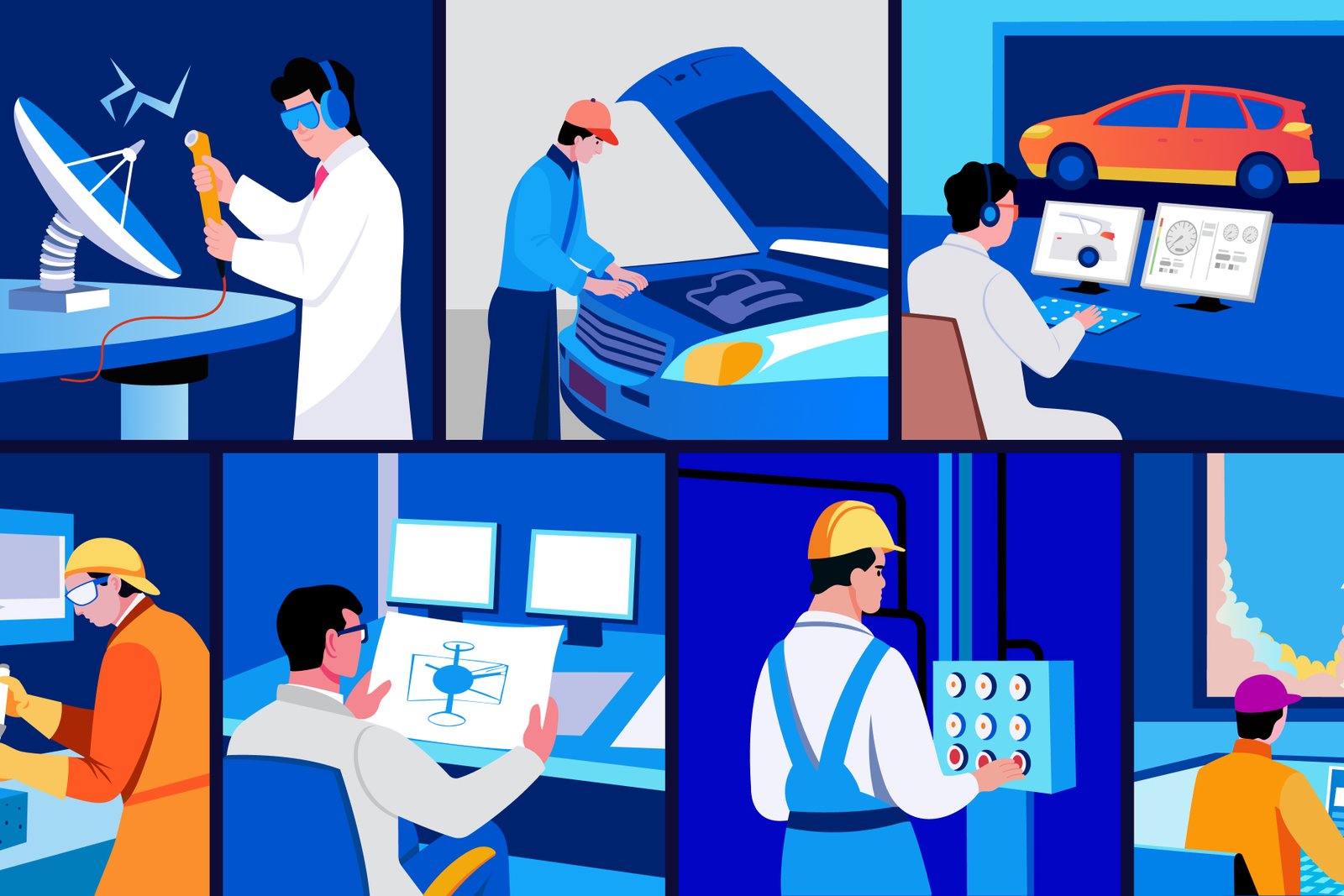 Engineering Illustration Art Set
