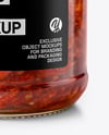 Clear Glass Jar with Sun Dried Tomatoes Mockup