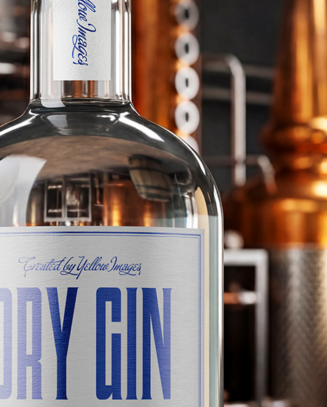 Dry Gin Bottle Mockup