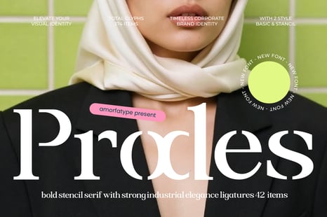 Prodes Bold Stencil Serif