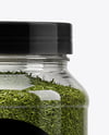 Plastic Jar with Dill Weed Spice Mockup