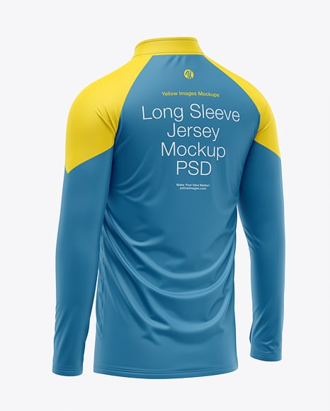 ¼ Zipper Mock Neck Long Sleeve Jersey - Crew neck sweater mockup