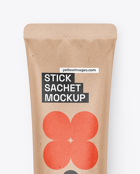 Kraft Stick Sachet Mockup