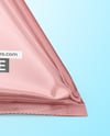 Glossy Metallic Triangular Package Mockup