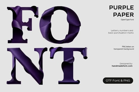 Purple Paper Font - Stylish fonts