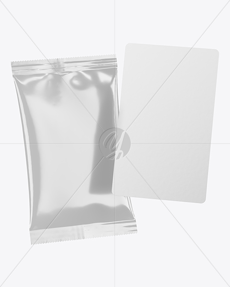 Glossy Trading Card Pack with Card Mockup