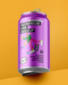 Textured Aluminium Drink Can Mockup
