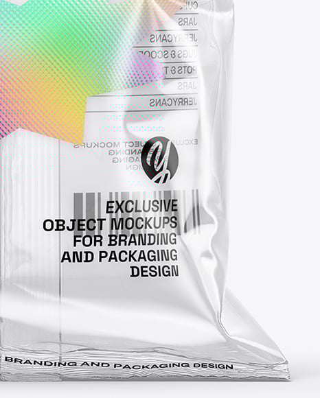 Transparent Clear Plastic Snack Bag Mockup