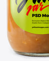 Clear Glass Jar with Apple Butter Mockup