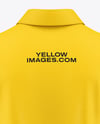 Men's Long Sleeve Polo Shirt Mockup - Back View